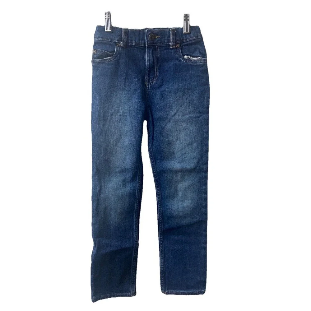Carters Kid Jeans 7 Girls Blue 5 Pocket Skinny Denim Jeans  Adjustable Waist